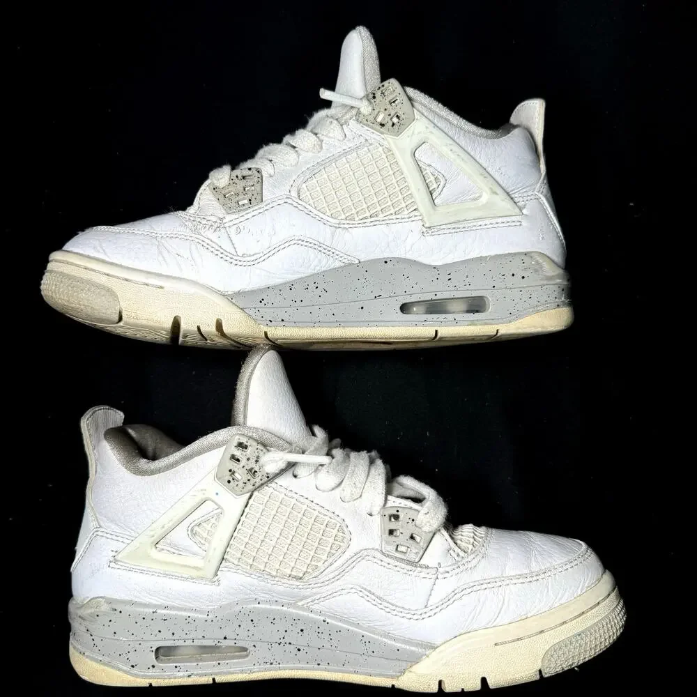 Nike Air Jordan 4 Retro GS White Oreo Men's Shoes - Size 5.5
